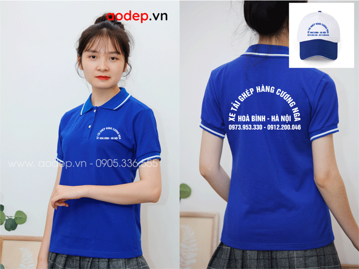 May áo phông Công ty Xe tải ghép hàng Cương Nga | May ao phong dong phuc